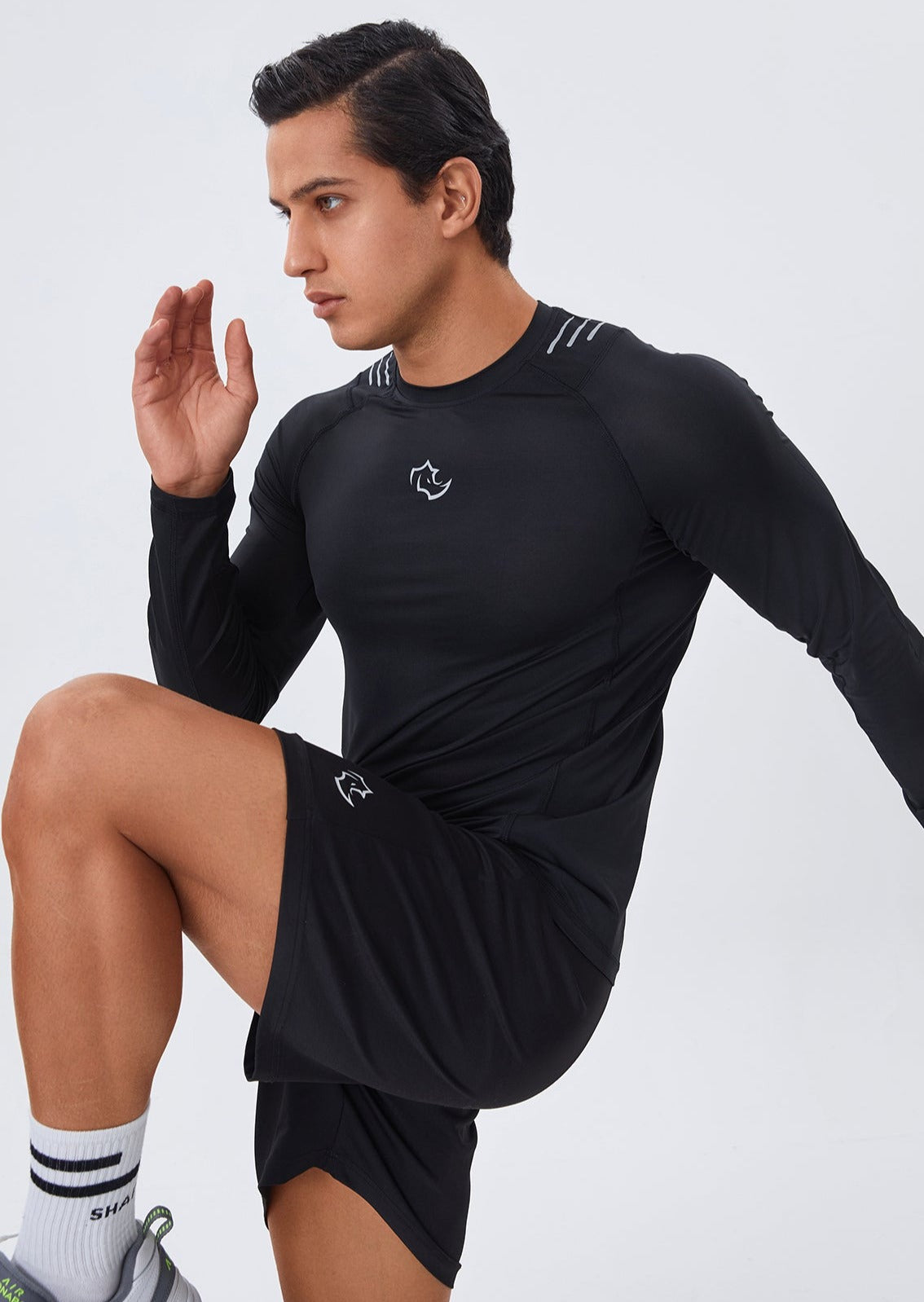 COMPRESSION FIT Long Sleeve CORE LONG SLEEVE - MIDNIGHT BLACK