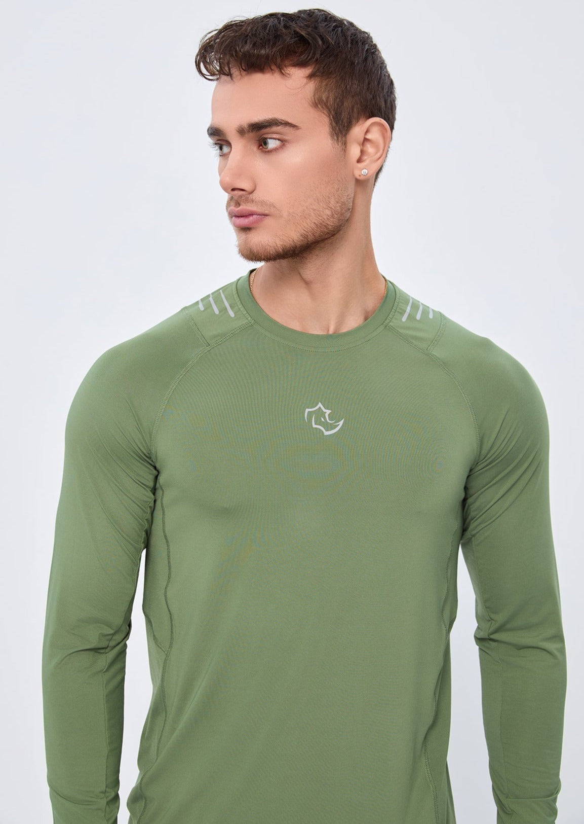 COMPRESSION FIT Long Sleeve CORE LONG SLEEVE - SAGE GREEN