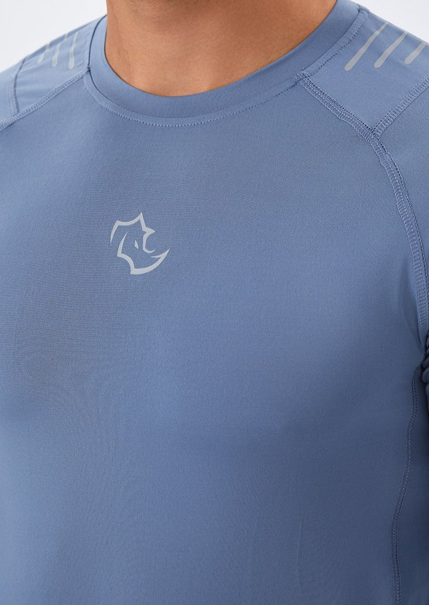 COMPRESSION FIT Long Sleeve CORE LONG SLEEVE - STONE BLUE