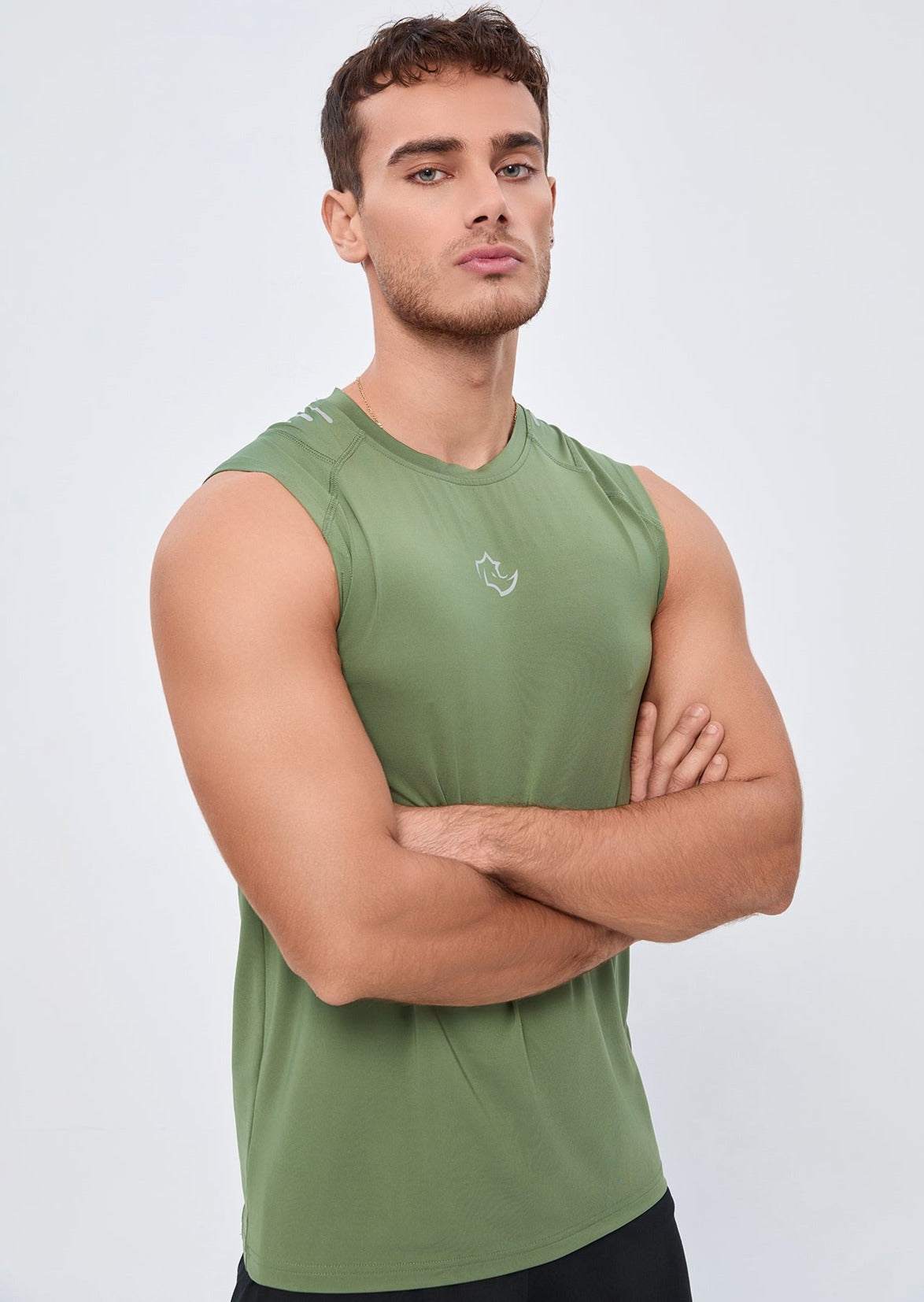 COMPRESSION FIT Tank CORE TANK - SAGE GREEN