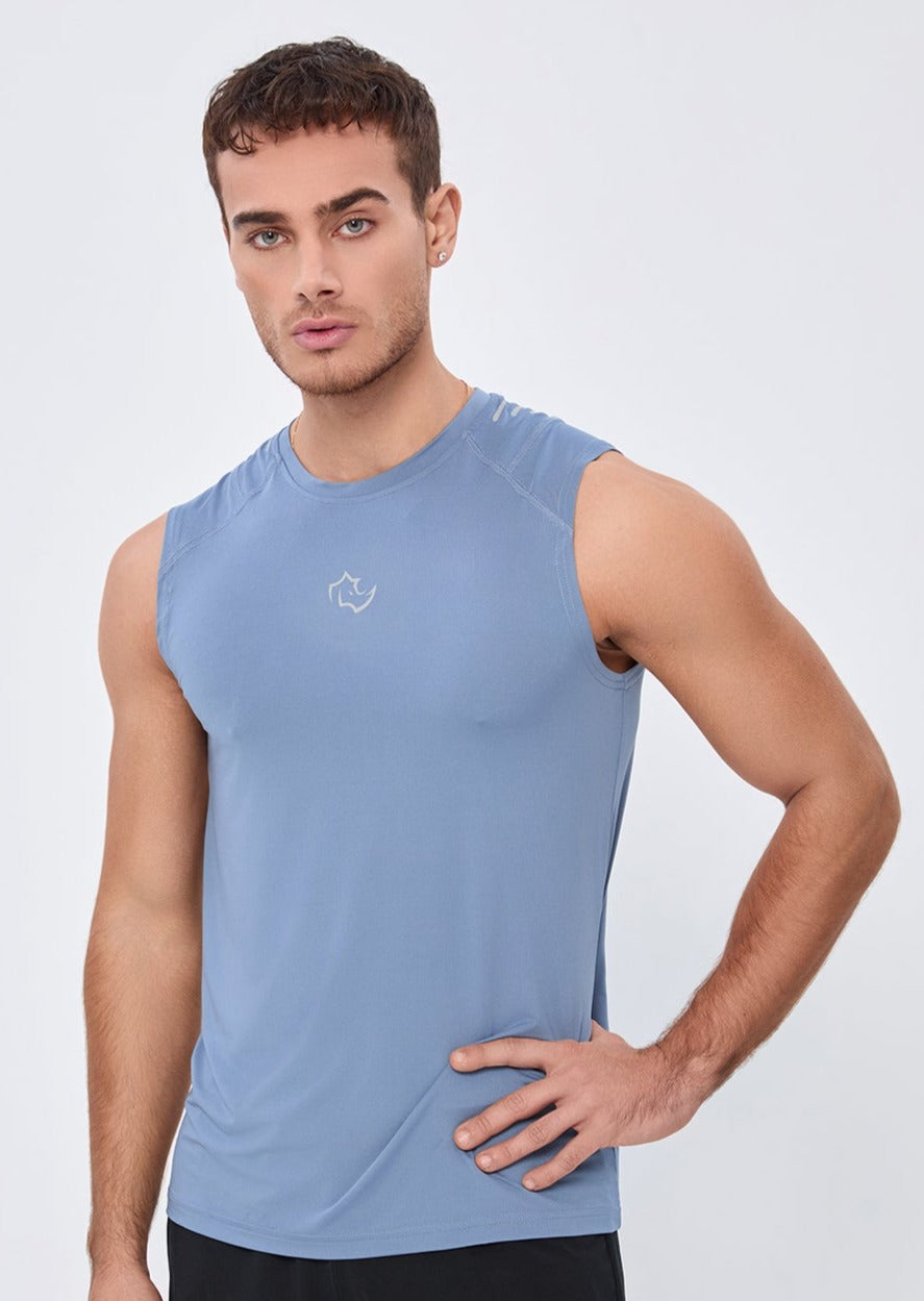 COMPRESSION FIT Tank CORE TANK - STONE BLUE