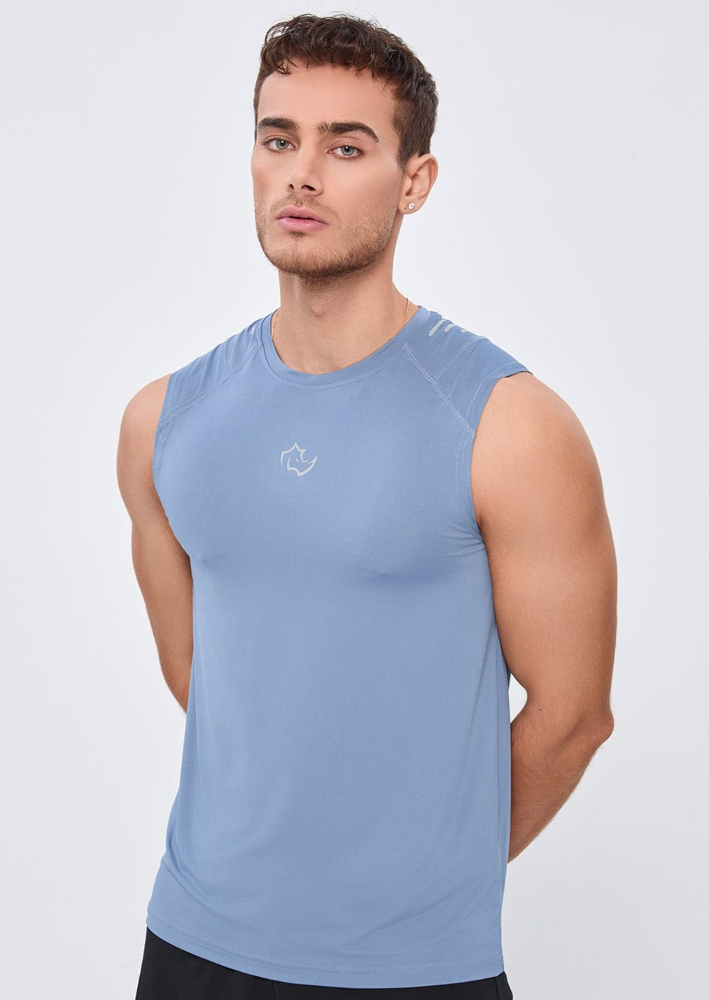 COMPRESSION FIT Tank CORE TANK - STONE BLUE