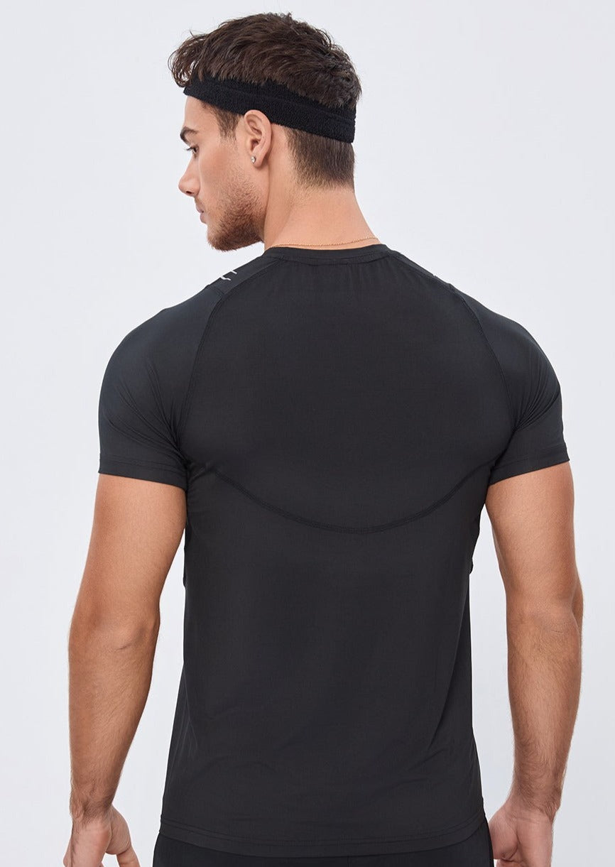 COMPRESSION FIT Tshirts CORE TEE - MIDNIGHT BLACK