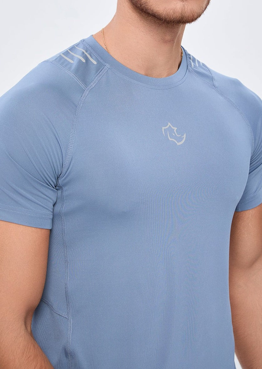COMPRESSION FIT Tshirts CORE TEE - STONE BLUE