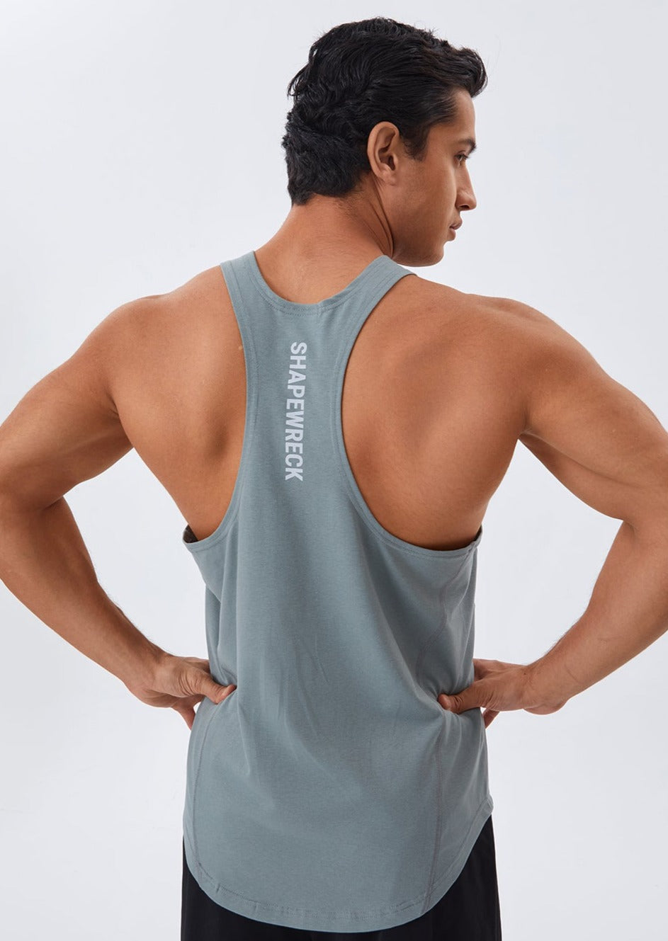 LOOSE FIT Tshirts 3D RHINO STRINGER - MOON GREY