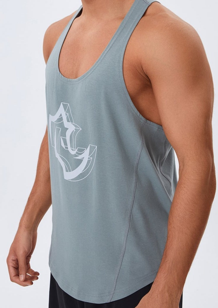 LOOSE FIT Tshirts 3D RHINO STRINGER - MOON GREY