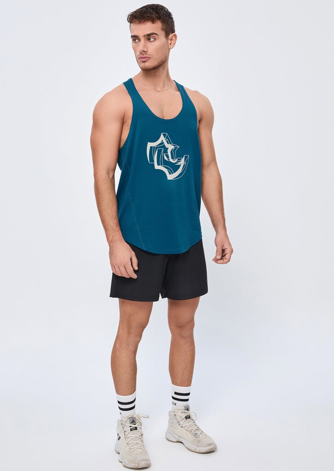 LOOSE FIT Tshirts 3D RHINO STRINGER - MOROCAN BLUE