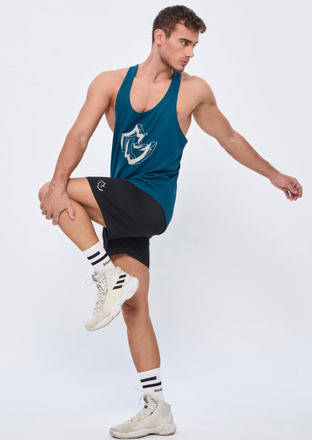 LOOSE FIT Tshirts 3D RHINO STRINGER - MOROCAN BLUE