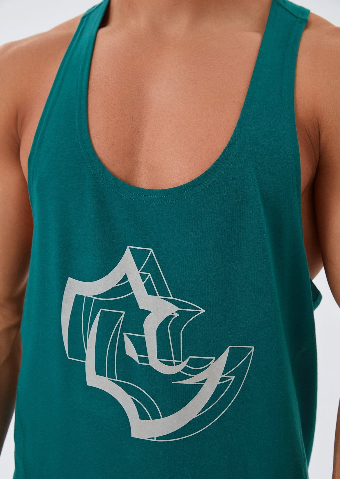 LOOSE FIT Tshirts 3D RHINO STRINGER - STORMY GREEN