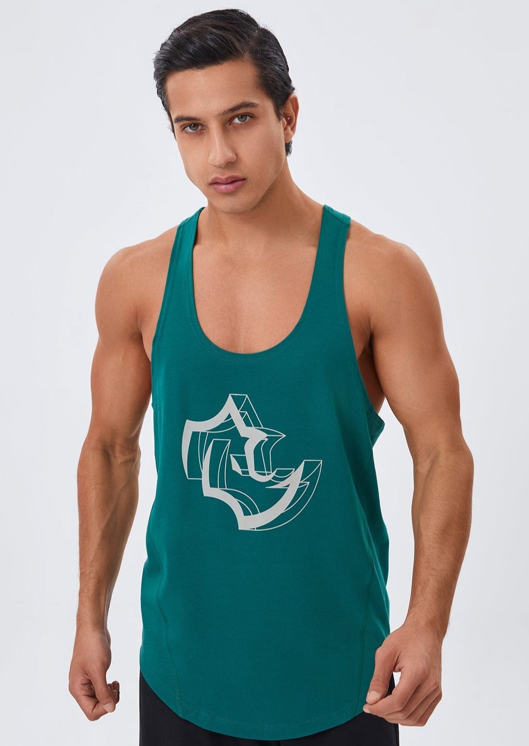 LOOSE FIT Tshirts 3D RHINO STRINGER - STORMY GREEN