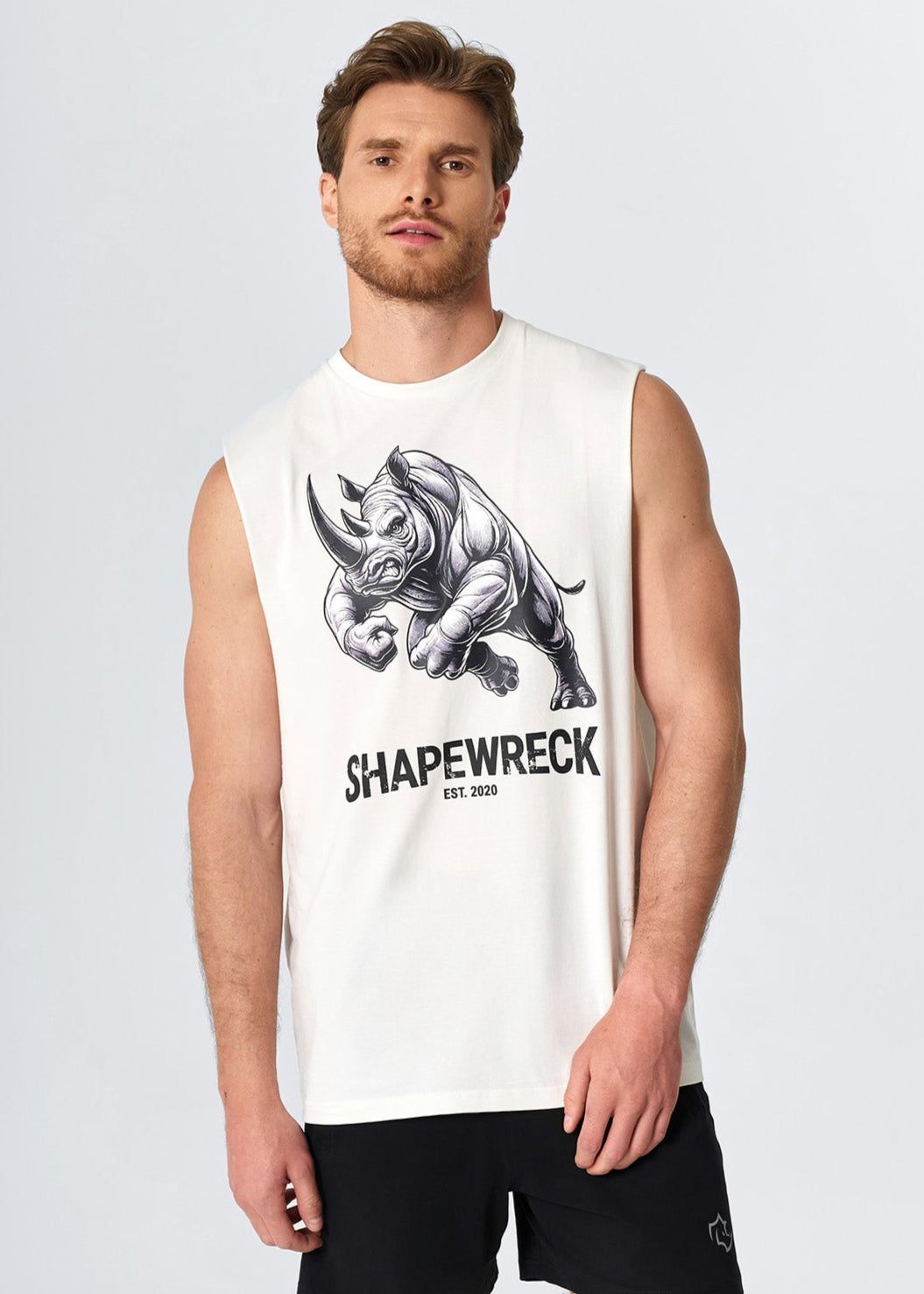 RELAXED FIT Tank ICONIC RHINO TANK -  LE BLANC