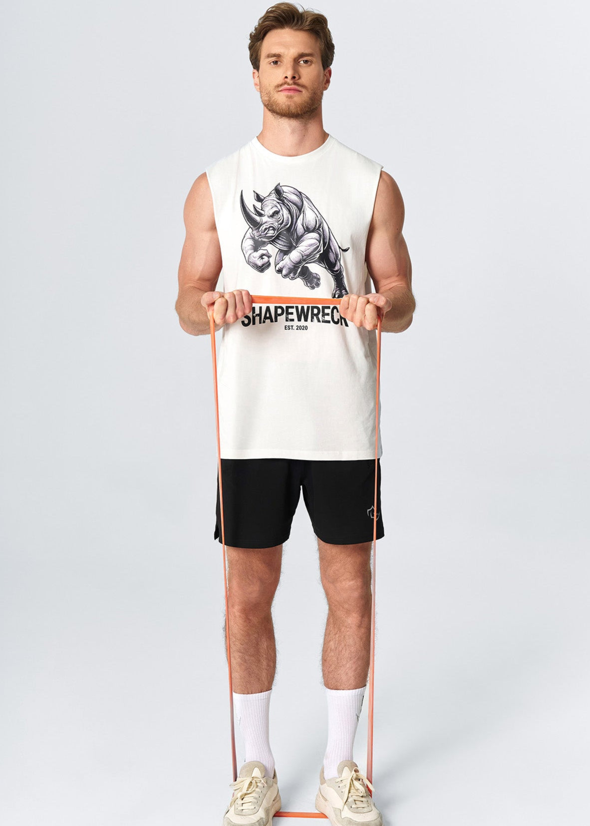 RELAXED FIT Tank ICONIC RHINO TANK -  LE BLANC