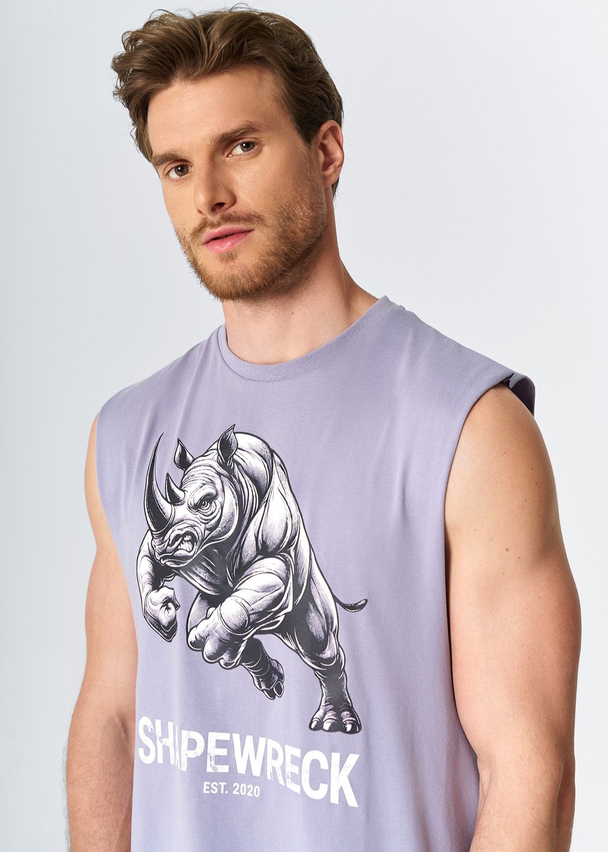 RELAXED FIT Tank ICONIC RHINO TANK -  SMOKY GREY