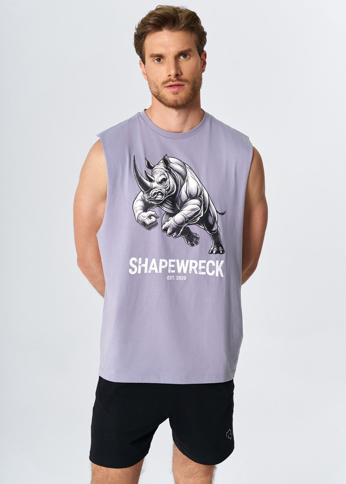 RELAXED FIT Tank ICONIC RHINO TANK -  SMOKY GREY