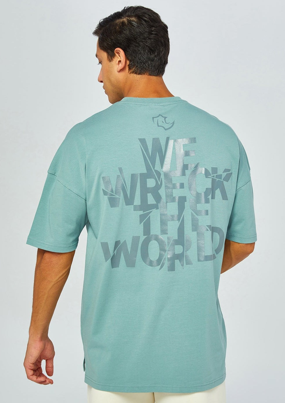 WRECK THE WORLD OVERSIZE MINT T-SHIRT