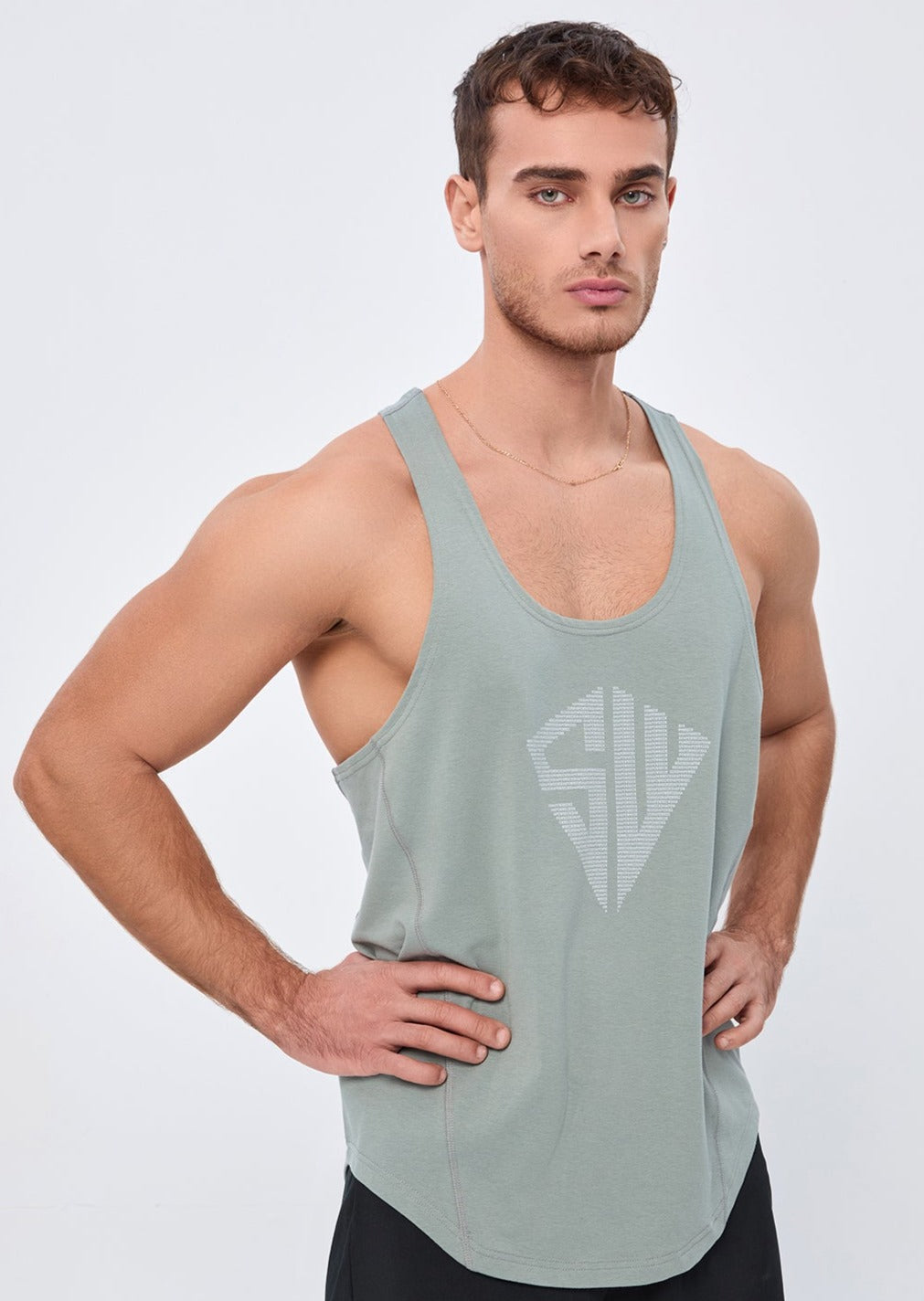 SLIM FIT Tshirts SW STRINGER - MOON GREY