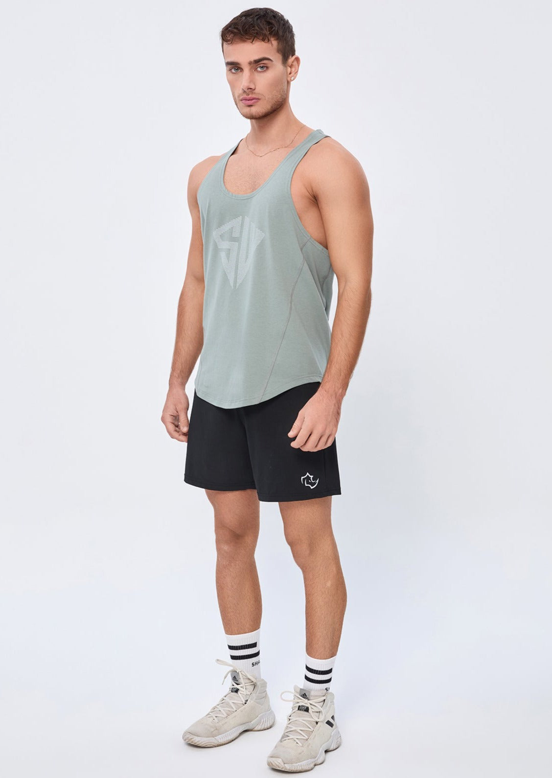 SLIM FIT Tshirts SW STRINGER - MOON GREY