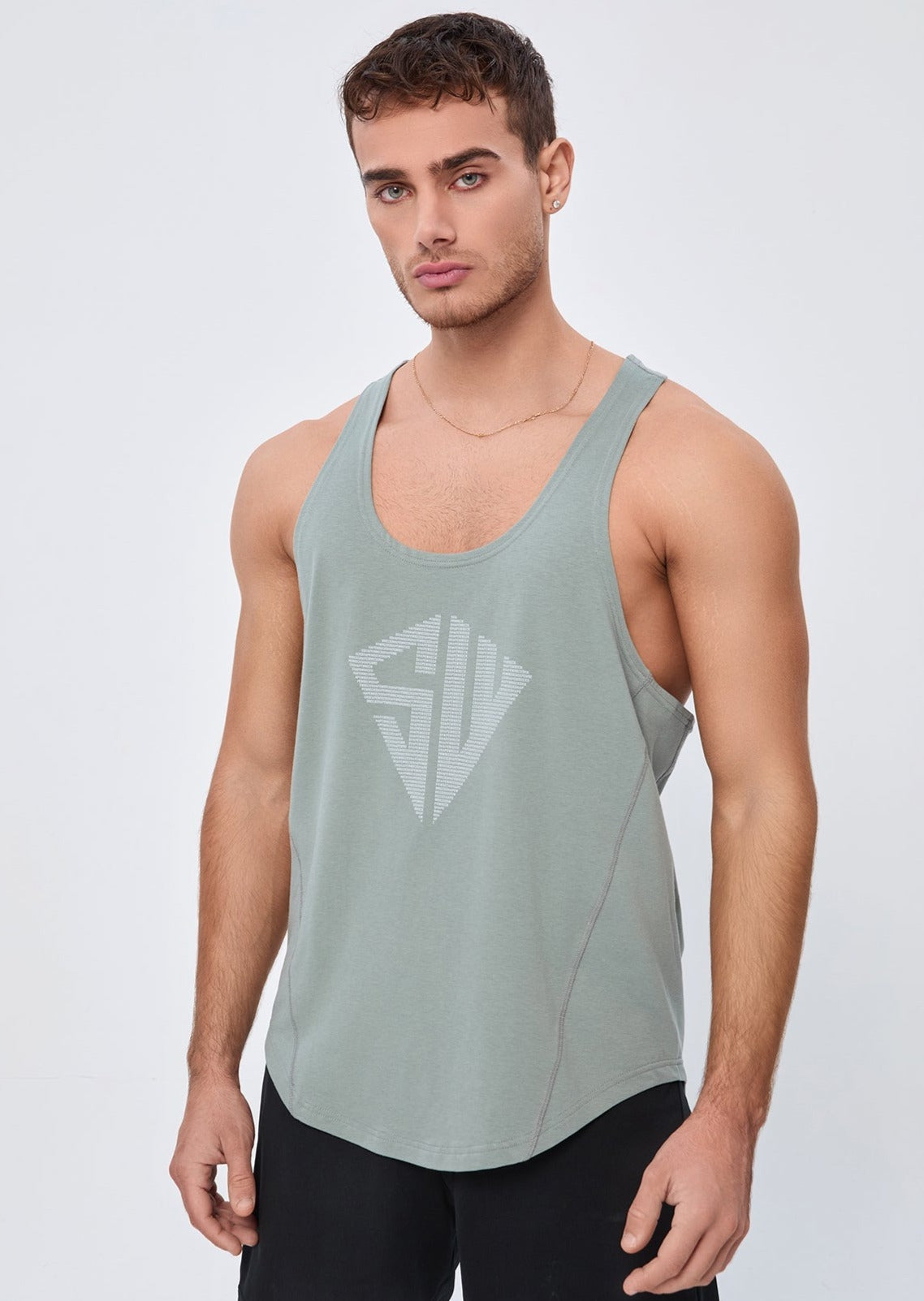 SLIM FIT Tshirts SW STRINGER - MOON GREY