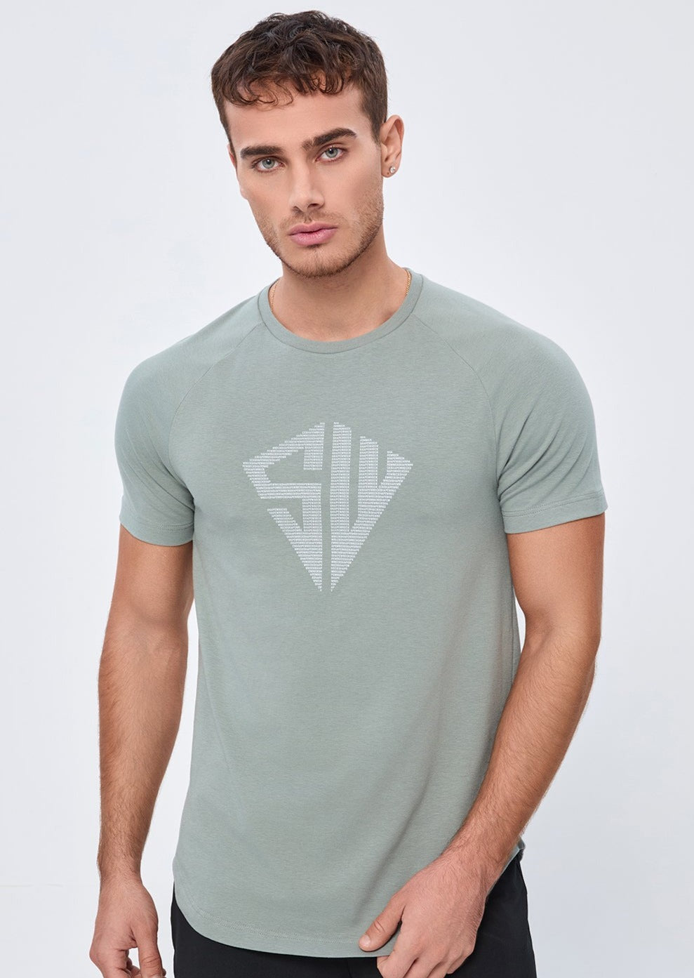 SLIM FIT Tshirts SW TEE - MOON GREY