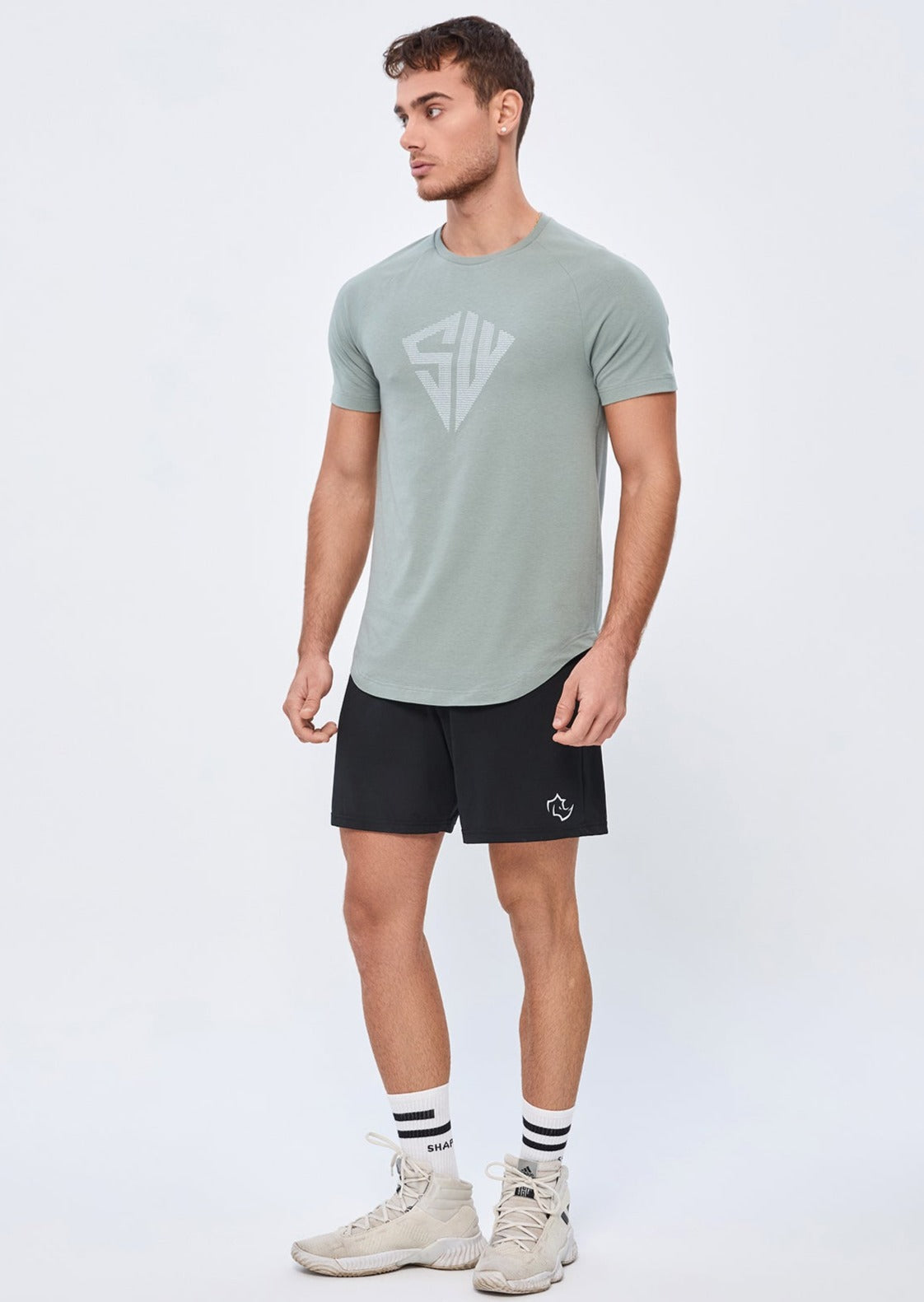 SLIM FIT Tshirts SW TEE - MOON GREY