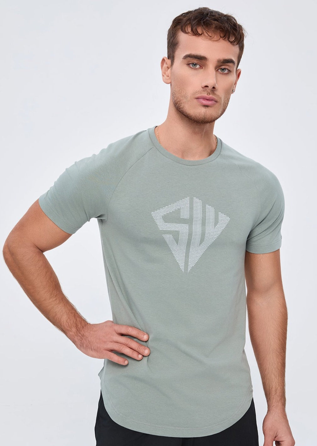 SLIM FIT Tshirts SW TEE - MOON GREY