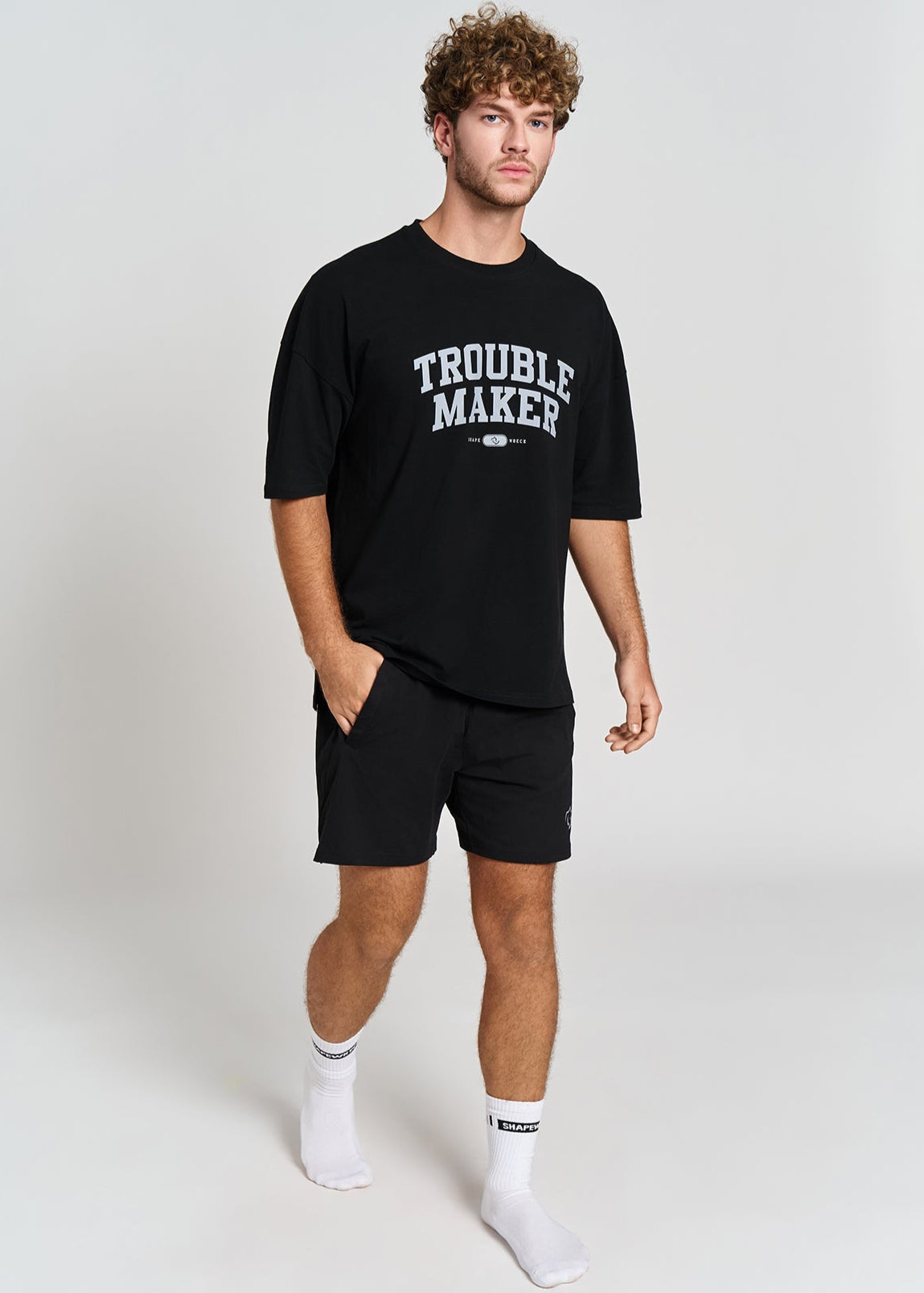 TROUBLE MAKER OVERSIZED TEE