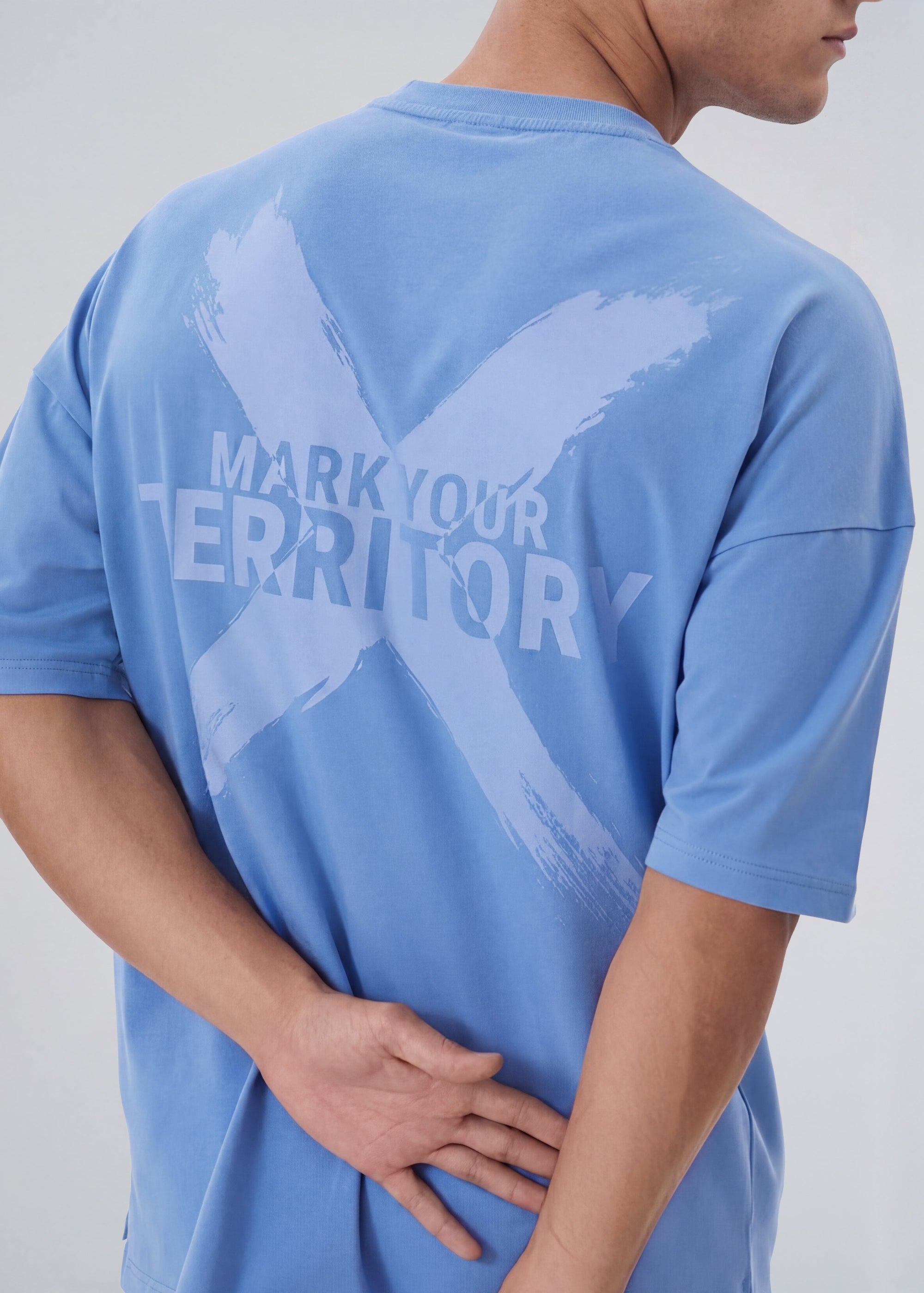 X OVERSIZED TEE - PERSIAN BLUE