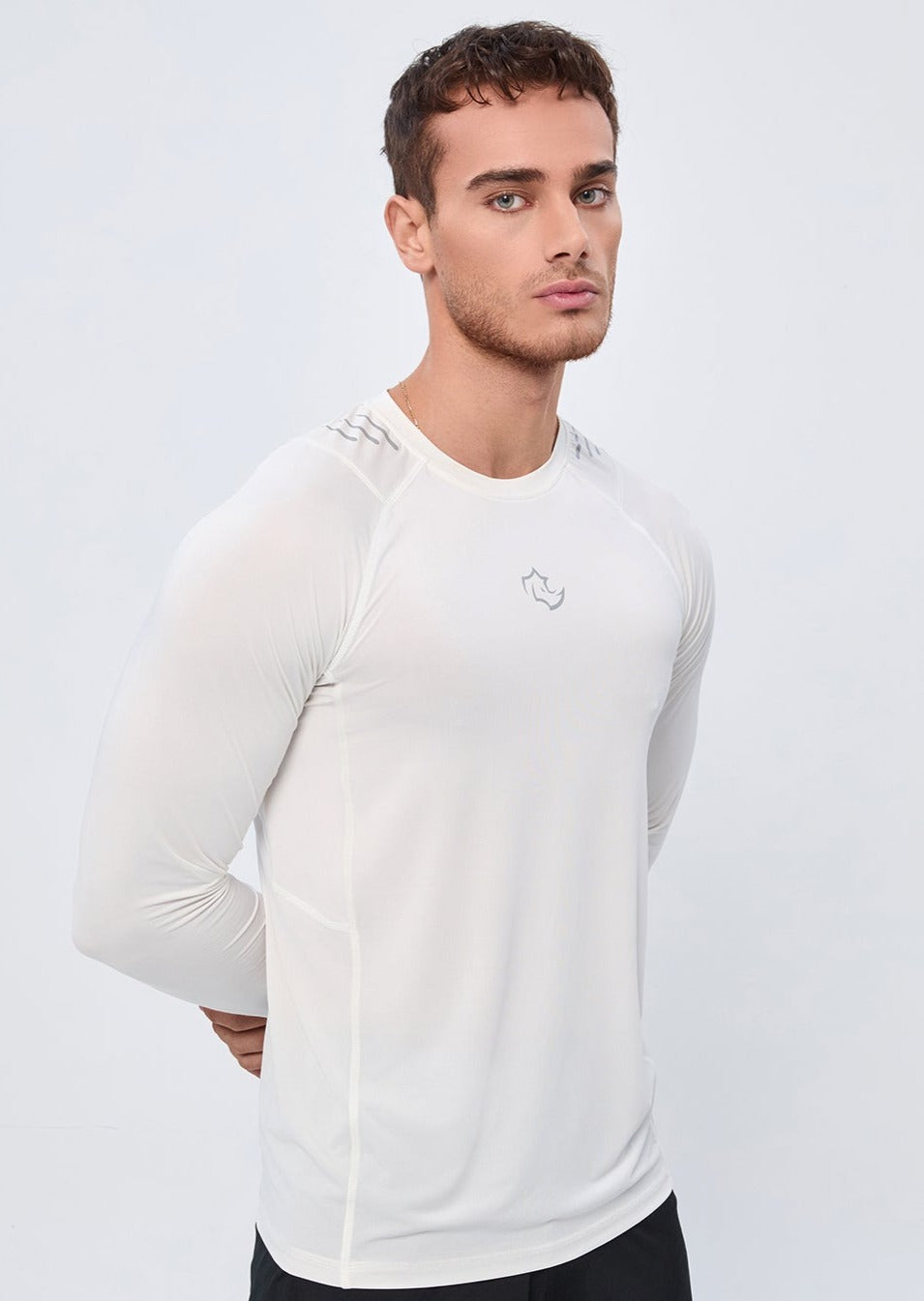 COMPRESSION FIT Long Sleeve CORE LONG SLEEVE - COCONUT WHITE