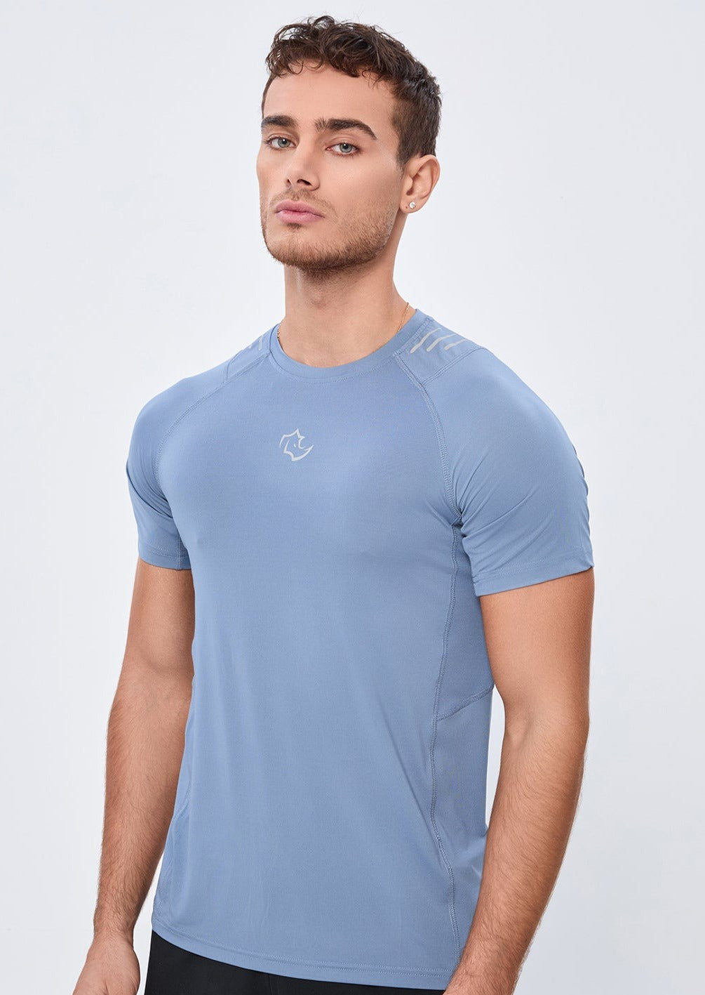 COMPRESSION FIT Tshirts CORE TEE - STONE BLUE