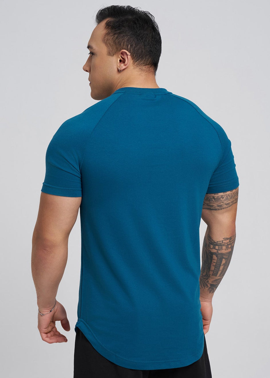 SLIM FIT Tshirts 3D RHINO TEE - MOROCAN BLUE